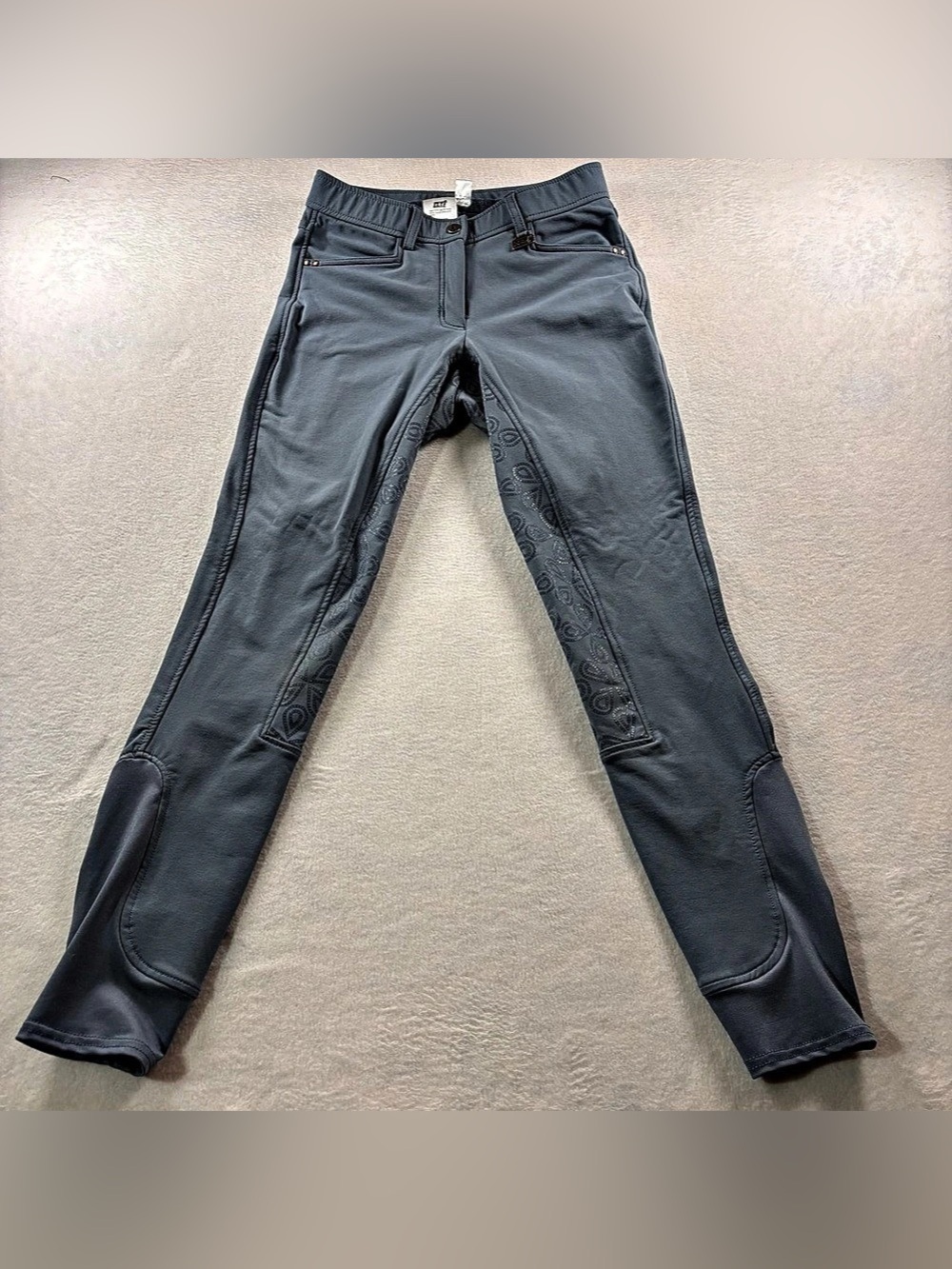 ELT Oktavia Silicone Riding Breeches Paisley Blue Waist 26